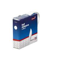 Label  Esselte Dots 14mm White roll 1050 Removable in Dispenser pack MC14