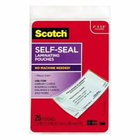 Self Laminating Pouch Business Card Size LS851 box 25 3m 61x98mm