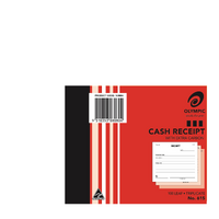 Cash Receipt Book 100x125mm Triplicate Carbon #615 - each #140884 Olympic 5x4 with extra carbon paper