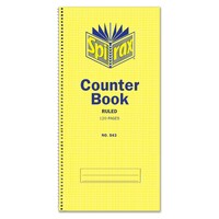 Spirax 543 Counter Book 297 x 135mm Side Opening Pack 10