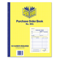 Purchase Order Book 50 duplicate sets Pack 5 Spirax #501 56501 200x250mm
