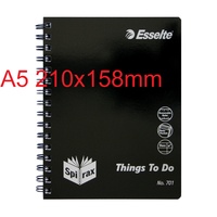 Things To Do A5 books Pack 5 Spirax 701 Organiser Range 210x158mm