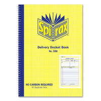 Delivery Book 50 Duplicate Sets Pack 10 carbonless Spirax 556 Side Opening #40898