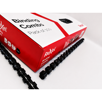 Binding Coil 21 loop Plastic 10mm Black Box 100 Rexel 45525 9.5mm Bind Capacity 60 sheets