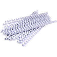 Binding Coil 21 loop Plastic 12mm White Box 100 Rexel 45550