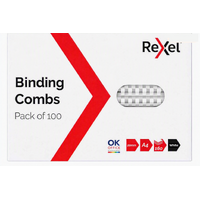 Binding Coil 21 loop Plastic 20mm White Box 100 Rexel 45580 Bind Capacity 160 sheets