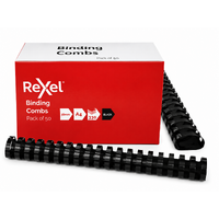 Binding Coil 21 loop Plastic 38mm Plastic Rexel Black 45595 Box 50 Bind Capacity 330 sheets