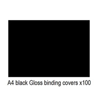 Binding Cover A4 Gloss 250gsm Black box 100 Rexel CE020010U