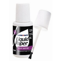 Correction Fluid Liquid Paper Bond 20ml Blister Bottle And Brush - each 