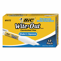 Correction Pen  8ml Bic box 12 Wite Out Shake N Squeeze Bic 6236 951974