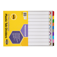 Dividers A3 10 Tabs Landscape Reinforced 38710F Marbig strong manilla board with plastic tabs