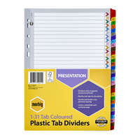 Dividers A4 1-31 Tabs Marbig 35028F reinforced Plastic tabs 