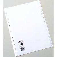 Dividers A4 1-12 Tabs PP Index White 35031 Marbig PP