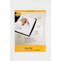 Dividers A4 10 Tab View Tab Clear PP 37820 Marbig 