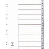Dividers Numerical A4 PP 1-20 Grey 35130 - set 20 Marbig 