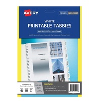 Printable Tabbies 48 White Tabs Avery 5412561 A4 L7431