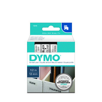 Dymo Label Tape D1 12x7m Black on Clear Tape SD45010