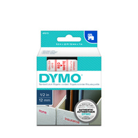 Dymo Label Tape D1 12x7m Red on White SD45015