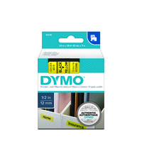 Dymo Label Tape D1 12x7m Black on Yellow SD45018 S0720580
