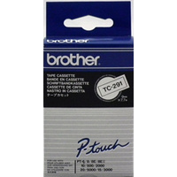 TC291 P-touch 9 mm Black On White Brother TC-291 - each 