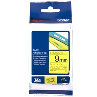 Brother TZe621 9mm x 8m Black on Yellow TZ-621 P-Touch - each 