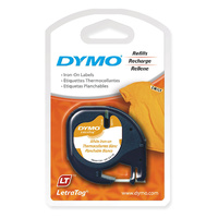 Dymo LetraTag Iron on Label Fabric White SD18771