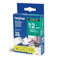 Brother TZ735 12mm X 8m White on Green TZ-735 P-Touch - each 