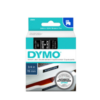Dymo Label Tape D1 19x7m White On Black SD45811