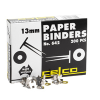 Paper Binders steel 13mm 642 box 200 Split pin fasteners 0006420
