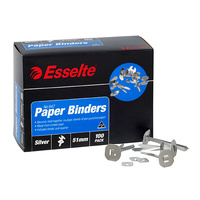 Paper Binders steel 51mm 647 box 100 Split pin fasteners Celco Esselte 0006470