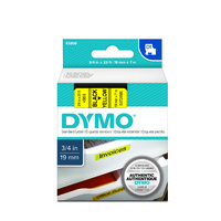 Dymo Label Tape D1 19x7m Black On Yellow SD45808