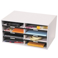 Literature Sorter A4  8 slots Sort N Stor Grey Marbig 80088 Eight handy compartments for file storage