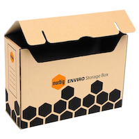 Storage Box Marbig 80030 - box 20 Outside Dimensions: 375(l) x 135(w) x 260(h)m for all documents and magazines