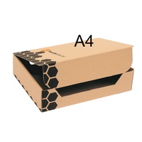 Box File A4 85mm Transfer Boxes A4 Enviro 80068 Pack 25 Marbig 85x240x325mm  does not have a spring clip inside