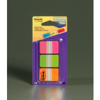 Tabs Post It Durable 25mm 686-PGOT Pink Green Orange 25x38mm 3pk, 3M 36 tabs