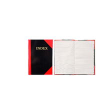 Notebook A5 Hard Cover 100 leaf Red & Black A-Z indexed Premium