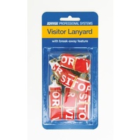 Lanyard for Visitors Red ID1046SV5 - bag of 5 