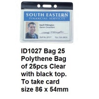 Card Holder CLEAR Kevron ID1027 - pack 25 