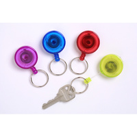 Key Holder Rexel Mini Retractable Assorted Colours 9800899