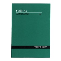 Notebook A4 short A-Z Where Is It Indexed 120 Page Collins 938 