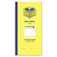 Memo book Spirax 551 carbonless 55228 pack 10  80 Duplicate Sets. •  2 Per View.