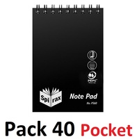 Notebook 112x77mm A7 Pocket P560 96 page pack 40 PolyProp cover #5604200
