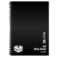 Notebook A4 Spirax P595A 120 Leaf Polyprop Pack 5