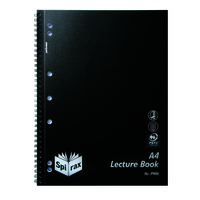 Lecture Book A4 140 page pack 10 Spirax P906 70 leaf side open