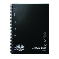 Lecture Book A4 250 page pack 5 Spirax P906A 125 leaf side open