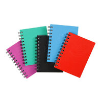 Notebook 148x105mm A6 Assorted pack 5 #510 200 page Hardcover 100 Leaf Spiral 