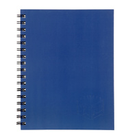 NoteBook A4 Spiral Hard Cover 200 page Blue Spirax 512 - pack 5 56512B