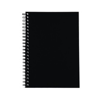 NoteBook A4 Spiral Hard Cover 200 page Black Spirax 512 - pack 5
