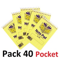 Notebook 112x77mm A7 Pocket 560 96 page pack 40 Spirax #56042 Cardboard cover