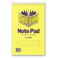 Notebook 200x127mm 300 page Pack 10 563B Spirax Top Opening Card cover #56050